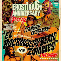 “El Rockin’Jelly Bean vs Zombies” Offset Print Poster